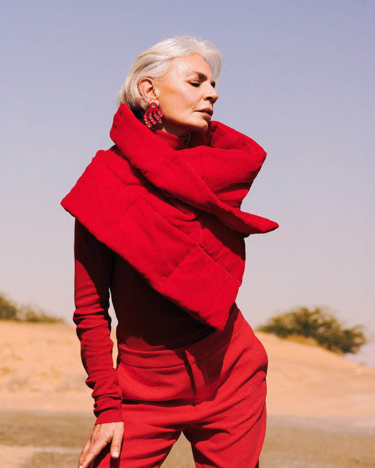 GRECE EARRINGS RED