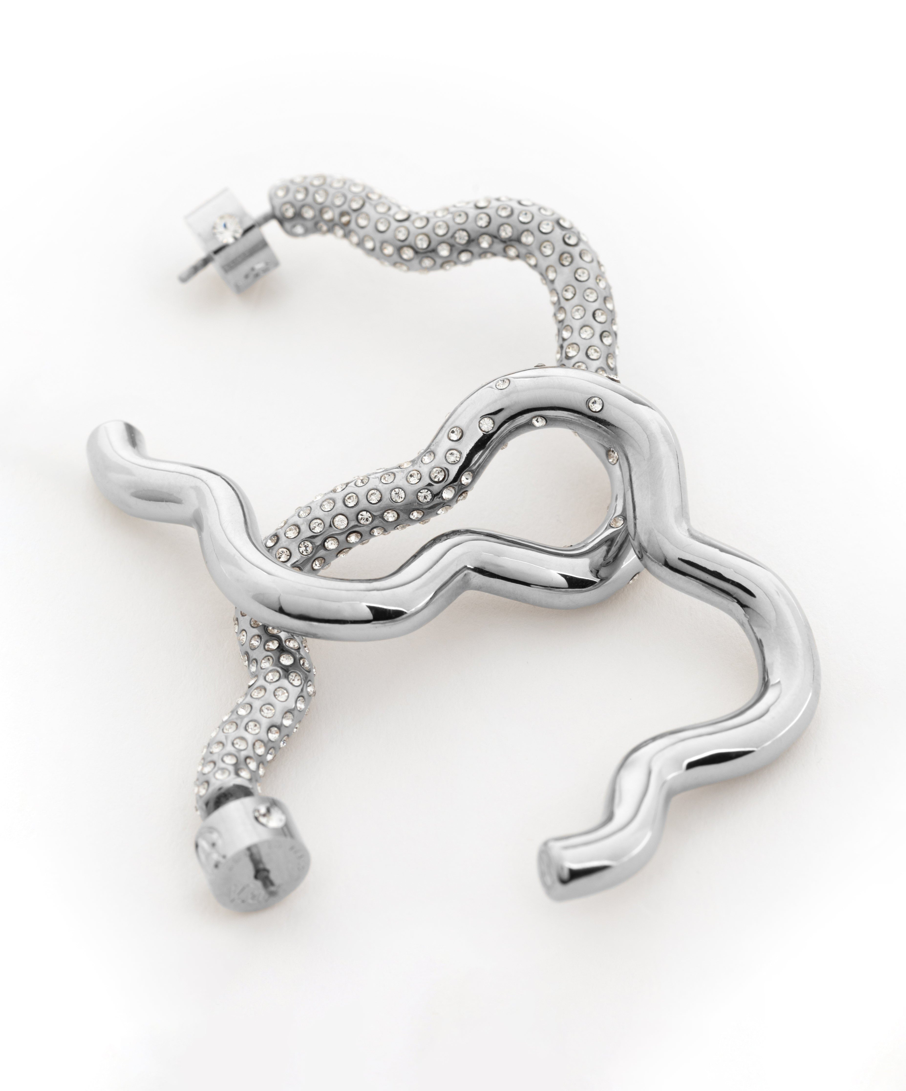 ABEER HOOPS LARGE - SILVER