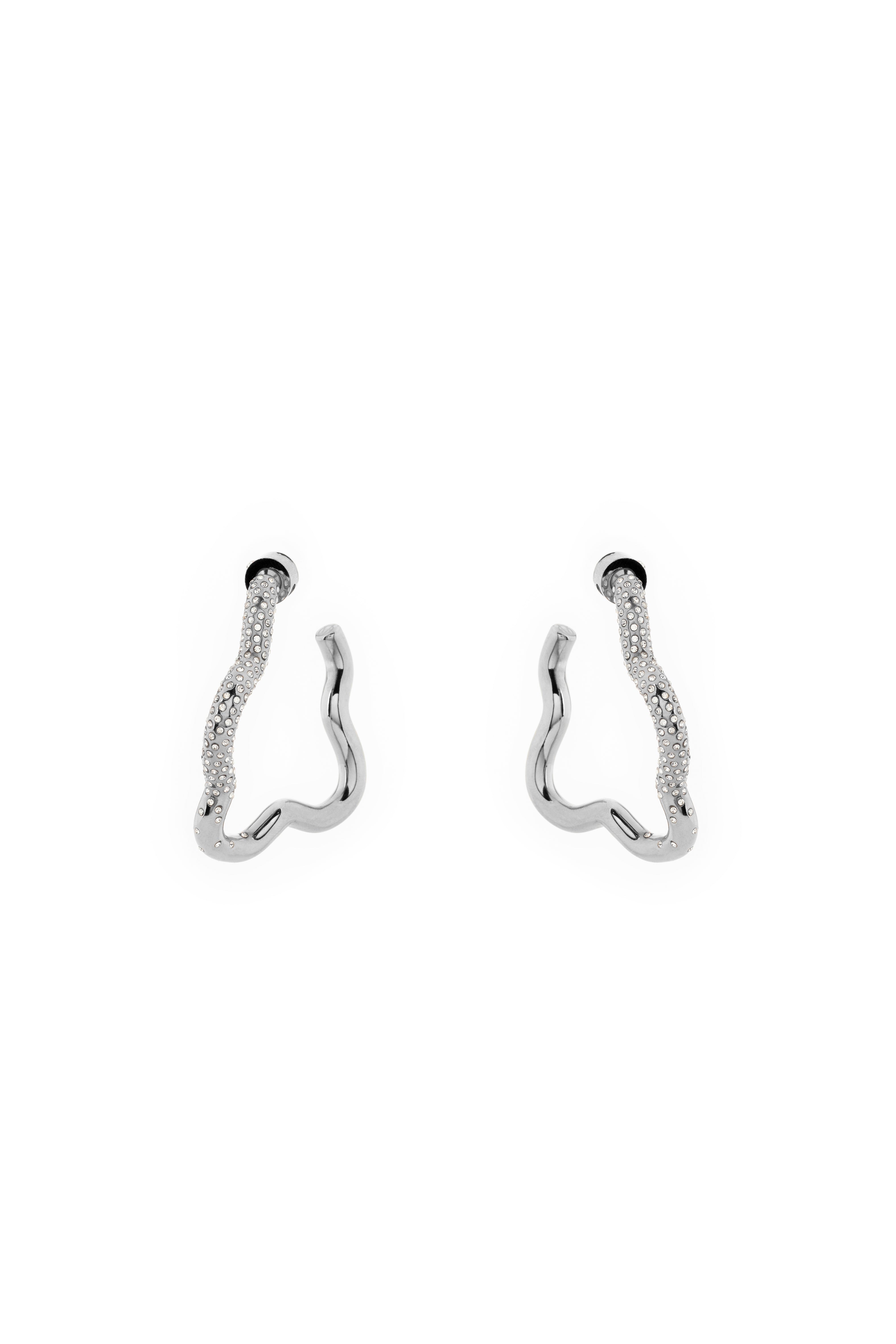 ABEER HOOPS LARGE - SILVER
