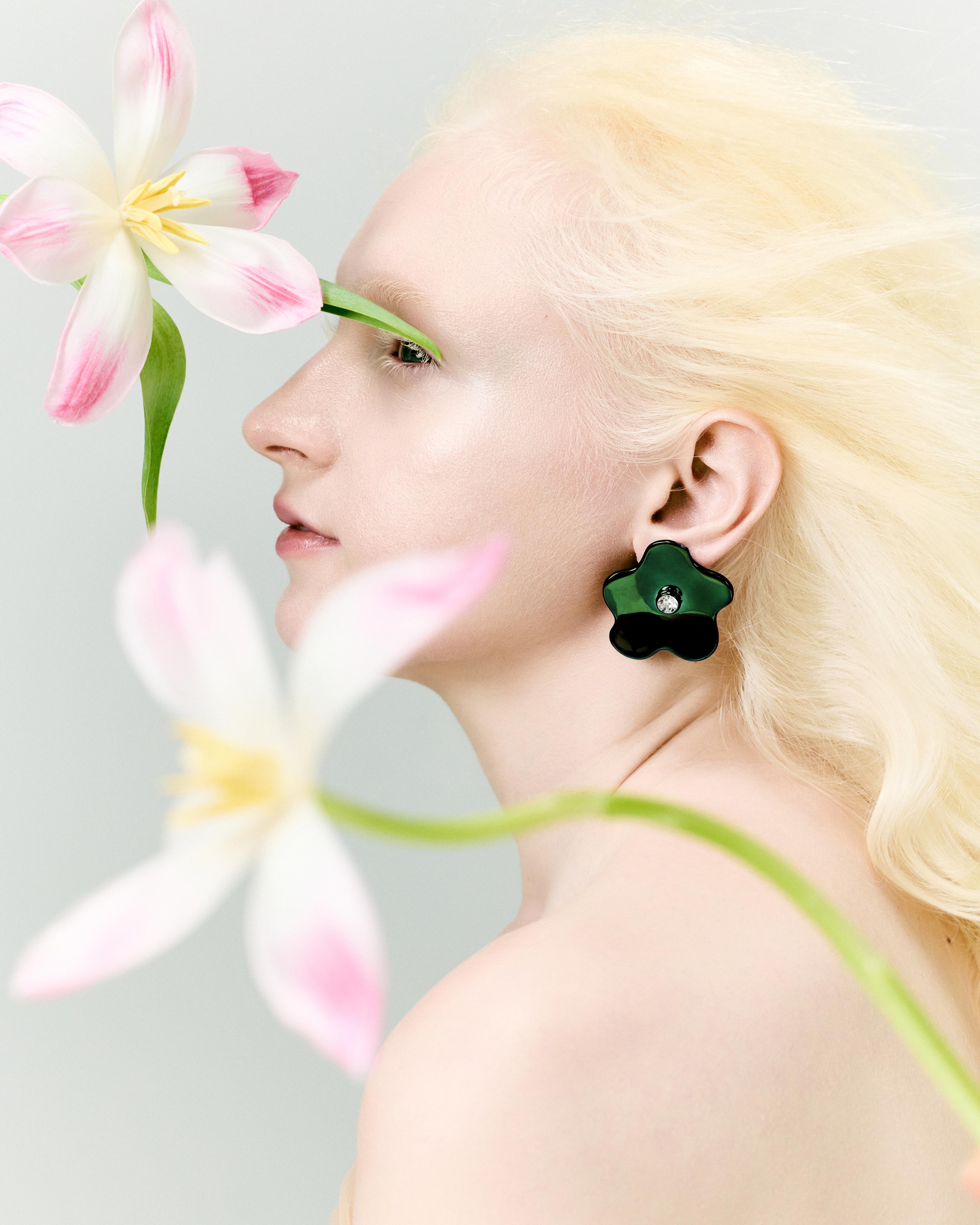 Rae Earrings Green