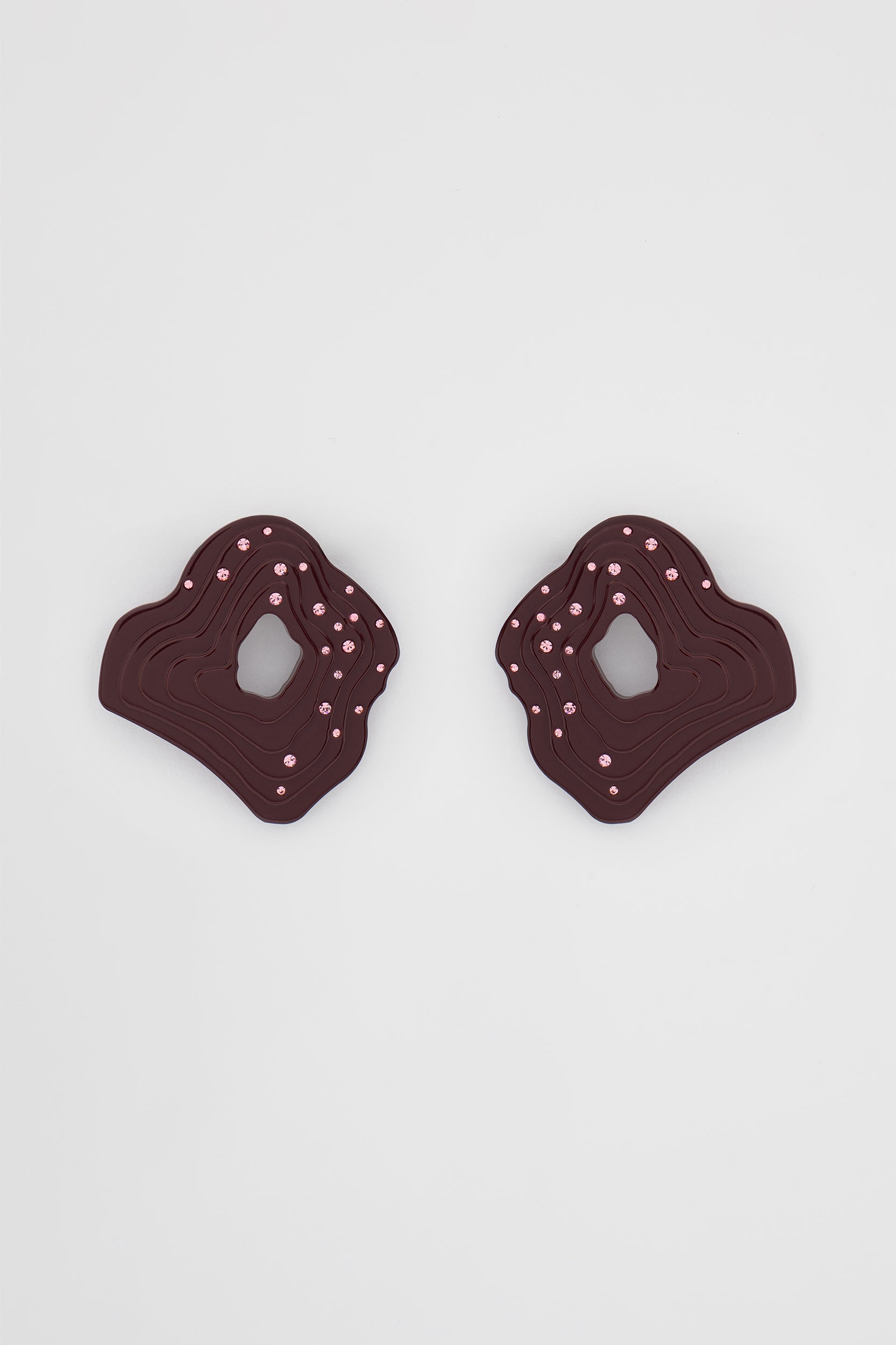 Falak Earrings Burgandy