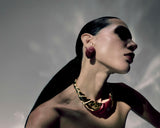 Thil Earrings Burgundy